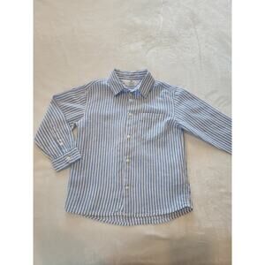 H&M Boys Blue Striped Shirt Sz 4/5